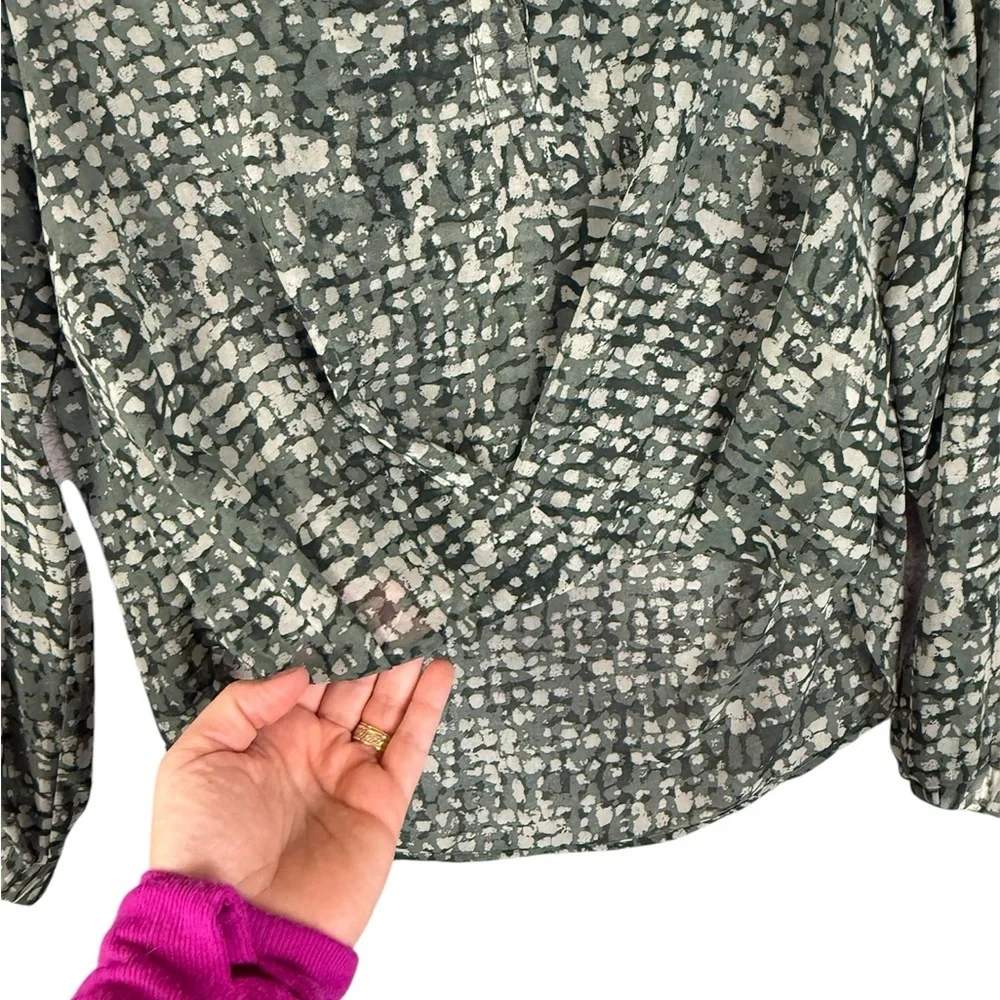 Cabi Green Patterned Women's Top XS - Picture 3 of 9